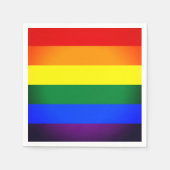 Regenbogenflagge & Regenbogen / LGBT-Gemeinschaft Serviette (Vorderseite)