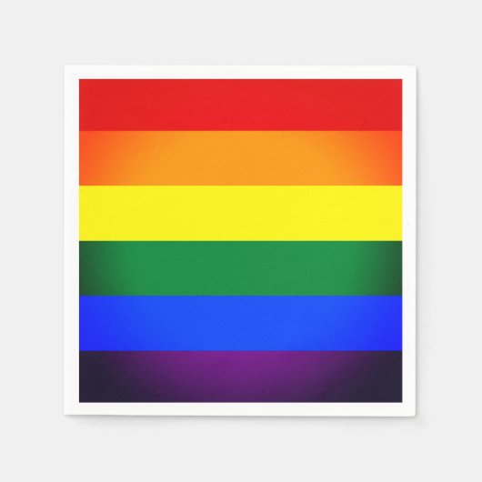 Regenbogenflagge & Regenbogen / LGBT-Gemeinschaft Serviette (Vorderseite)