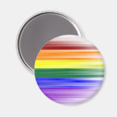 Regenbogenflagge (rund) magnet (Vorderseite/Rückseite)