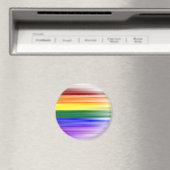 Regenbogenflagge (rund) magnet (In Situ (Geschirrspüler))