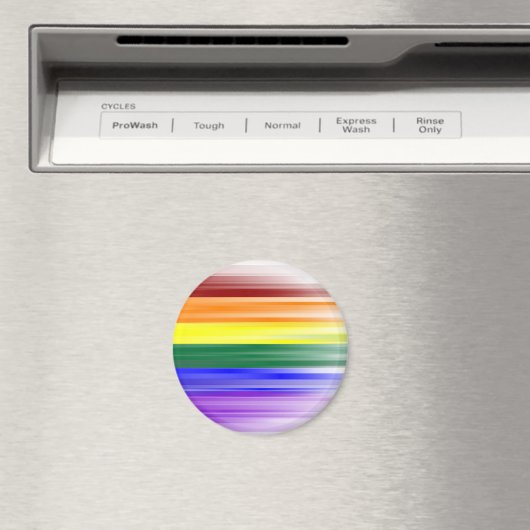 Regenbogenflagge (rund) magnet (In Situ (Geschirrspüler))