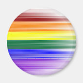Regenbogenflagge (rund) magnet (Vorne)