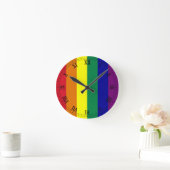 Regenbogenflagge Runde Wanduhr (Zuhause)