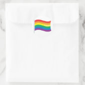 Regenbogenflagge Runder Aufkleber (Tasche)