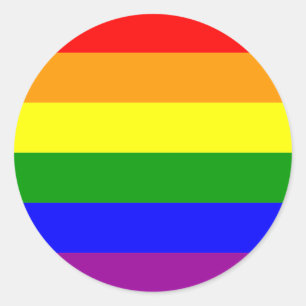 Regenbogenflagge Runder Aufkleber