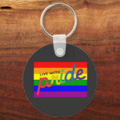 Regenbogenflagge Schlüsselanhänger (Vorderseite)