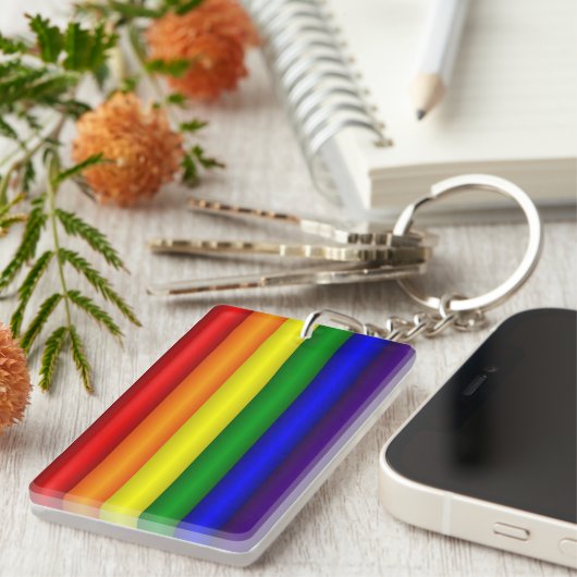 Regenbogenflagge Schlüsselanhänger (Vorderseite rechts)