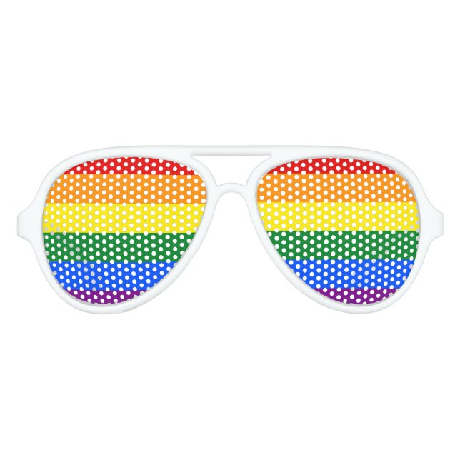 Regenbogenflagge Sonnenbrille (Vorderseite)