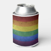 Regenbogenflagge (Stolz / Schwulenflagge) Dosenkühler (Kanne Vorderseite)
