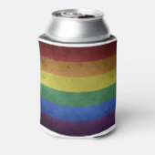 Regenbogenflagge (Stolz / Schwulenflagge) Dosenkühler (Kanne Rückseite)