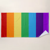 Regenbogenflagge Strandtuch (Vorderseite)