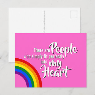 Regenbogenflagge - Streifen - LGBTQA+ Postkarte