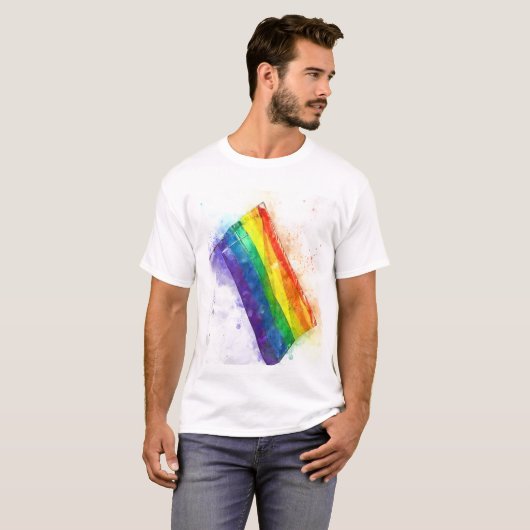 Regenbogenflagge T-Shirt (Vorne ganz)