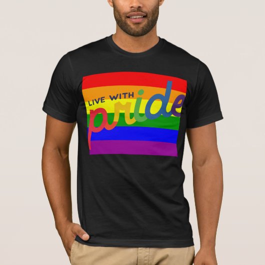 Regenbogenflagge T-Shirt (Vorderseite)