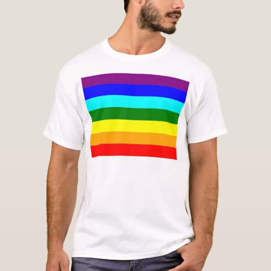 Regenbogenflagge T-Shirt (Vorderseite)