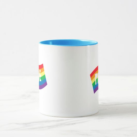 Regenbogenflagge Tasse (Zentrum)