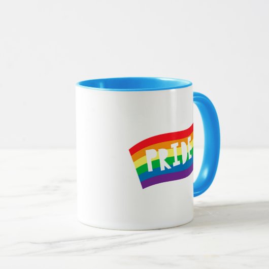 Regenbogenflagge Tasse (VorderseiteRechts)