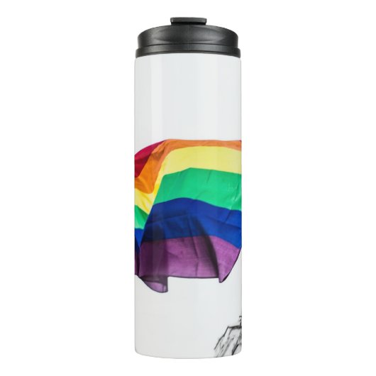 Regenbogenflagge Thermosbecher (Vorderseite)