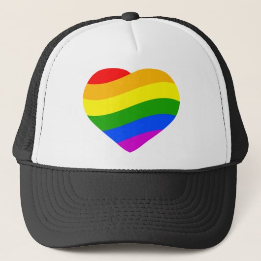 Regenbogenflagge Truckerkappe (Vorderseite)