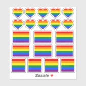 Regenbogenflagge und Aufkleber für den Pride / Her (Blatt)