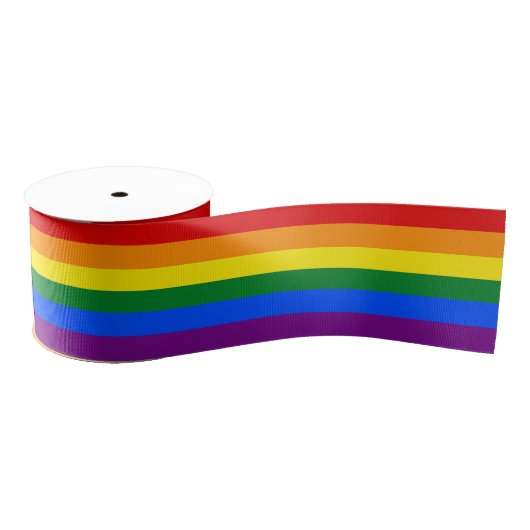 Regenbogenflagge und Paradestreifen /LGBT-Gemeinsc Ripsband (Spule)