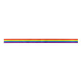 Regenbogenflagge und Paradestreifen /LGBT-Gemeinsc Satinband (Vorderseite)
