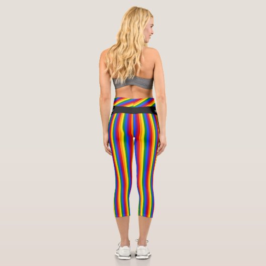 Regenbogenflagge und -stolz, LGBT-Gemeinschaft/Str Capri Leggings (Rückseite)