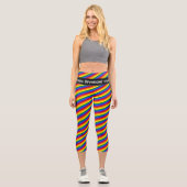Regenbogenflagge und -stolz, LGBT-Gemeinschaft/Str Capri Leggings (Vorderseite)