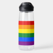 Regenbogenflagge und -stolz, LGBT-Regenbogen, Geme Trinkflasche (Rückseite)