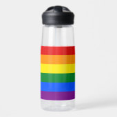 Regenbogenflagge und -stolz, LGBT-Regenbogen, Geme Trinkflasche (Vorne)