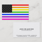 Regenbogenflagge Visitenkarte (Vorne/Hinten)