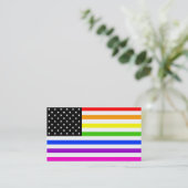 Regenbogenflagge Visitenkarte (Stehend Vorderseite)