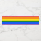 Regenbogenflagge Wasserflaschenetikett (Einzelnes Label)