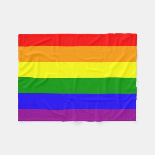 Regenbogenflaggen-Fleecedecke Fleecedecke (Vorderseite (Horizontal))