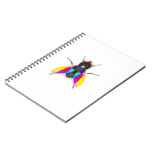 Regenbogenfliegen Notizblock (Linke Seite)