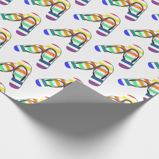 Regenbogenflippendesign Geschenkpapier (Ecke)