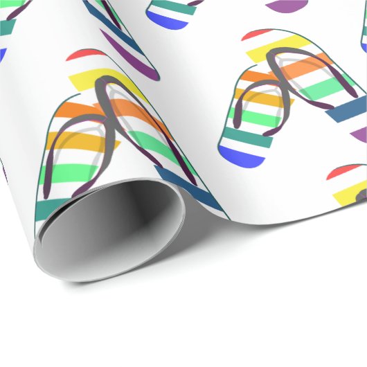 Regenbogenflippendesign Geschenkpapier (Rolleneckpunkt)