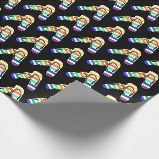 Regenbogenflippendesign Geschenkpapier (Ecke)