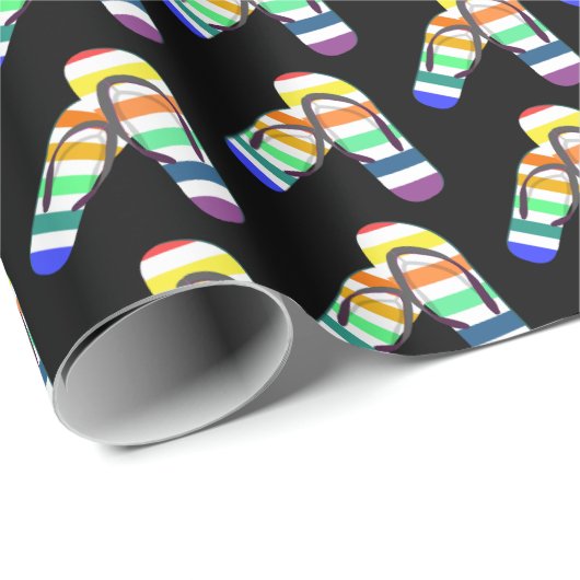 Regenbogenflippendesign Geschenkpapier (Rolleneckpunkt)