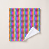 Regenbogenfloretten Badhandtuch Set (Waschlappen)