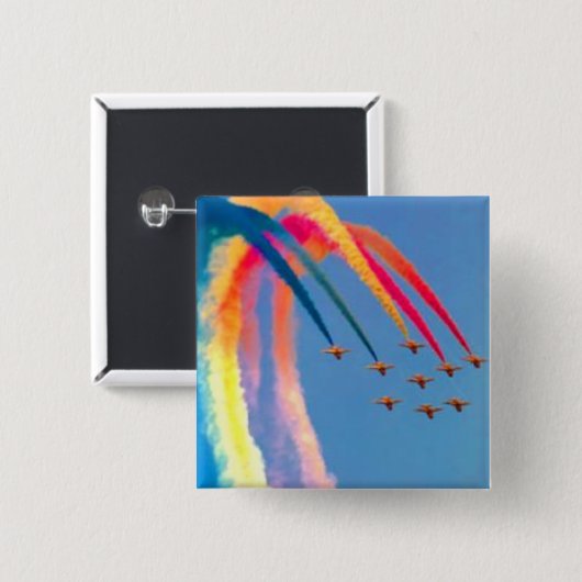 Regenbogenflug Button (Vorne & Hinten)