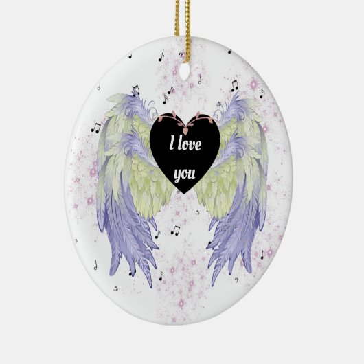 Regenbogenflügel Keramik Ornament (Rechts)