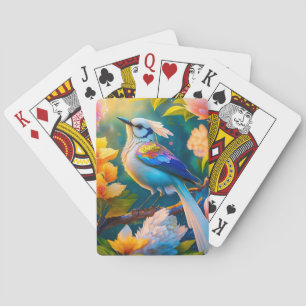 Regenbogenflügeliger Jay-Fantasievogel Spielkarten