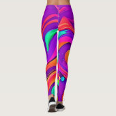 Regenbogenfluss: Abstrakter Spaß Leggings (Rückseite)