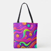 Regenbogenfluss: Abstrakter Spaß Tasche (Rückseite)