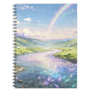 Regenbogenfluss Notizbuch Notizblock