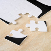 Regenbogenfoliage auf Schwarzen Silhouetten Puzzle (Seite)