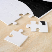 Regenbogenfoliage auf Schwarzen Silhouetten Puzzle (Seite)