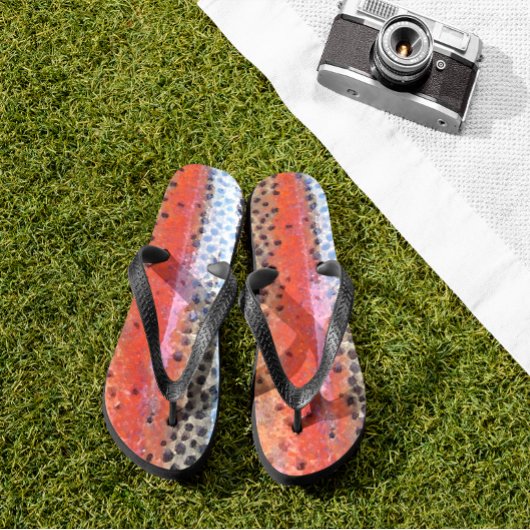 Regenbogenforelle Abstraktes Muster Flip Flops Badesandalen