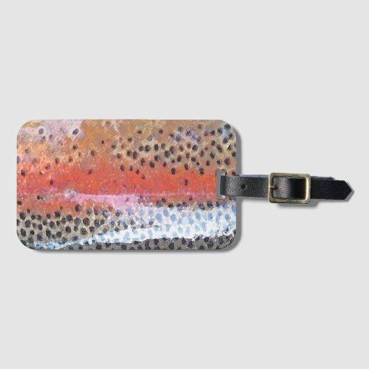 Regenbogenforelle Abstraktes Muster Gepäckanhänger (Vorderseite (Horizontal))